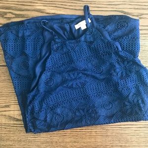 Navy Blue Lace Dress